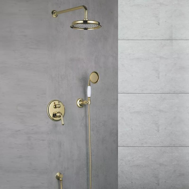 Душевая система встраиваемая Rose R0235E, золото