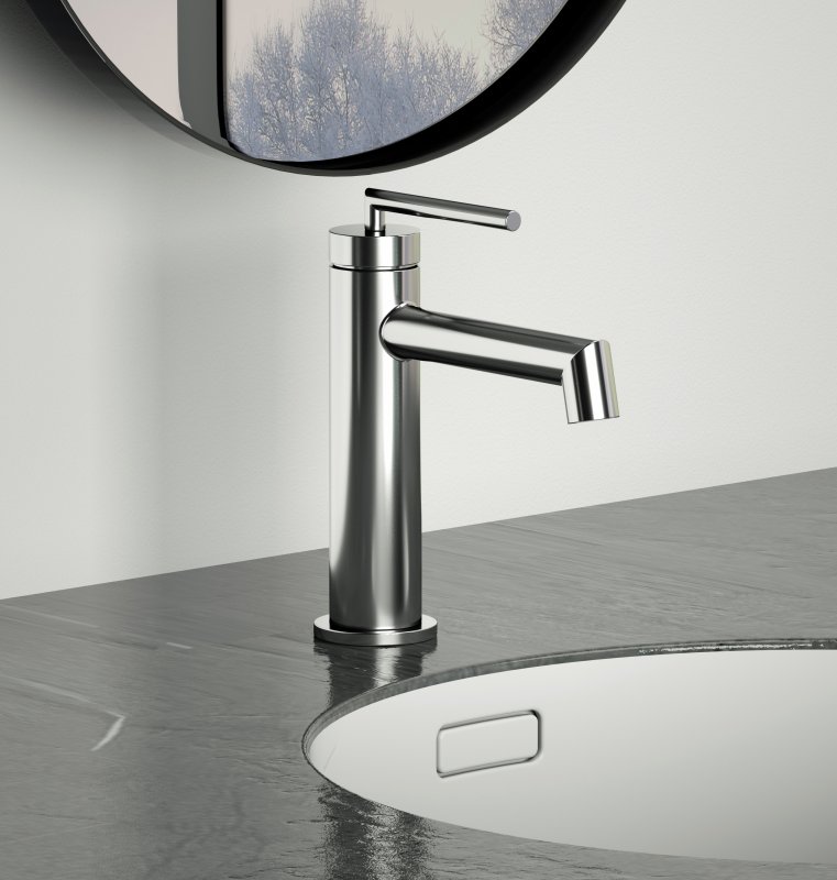 ACQUA Смеситель для раковины без донного клапана, черный ACQUA-LVM-NERO