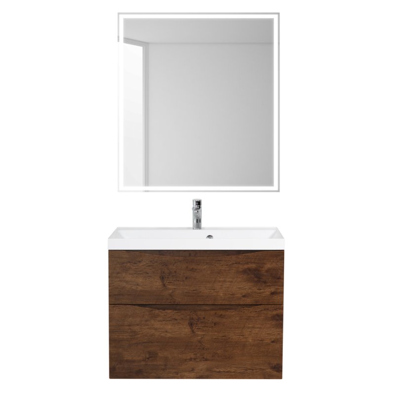 Тумба с раковиной подвесная BelBagno MARINO-H60 80 Bianco Lucido, раковина белая