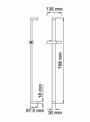 A048 Стойка для душа Wasserkraft