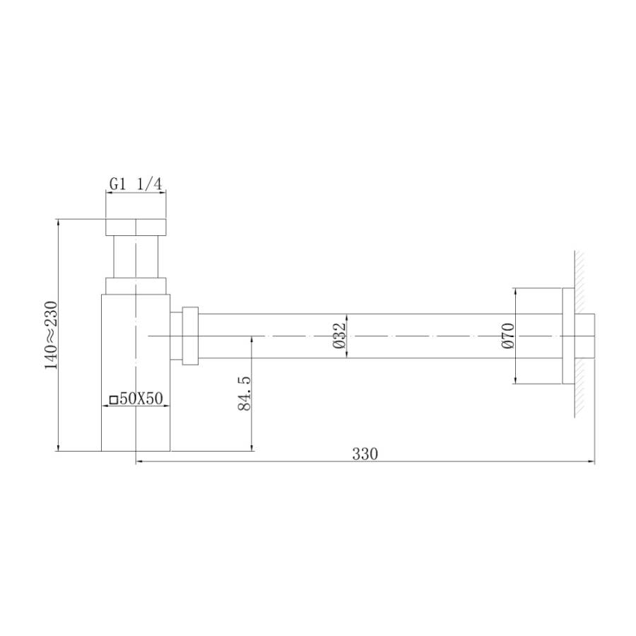 Сифон для раковины ABBER AF0031B черный матовый