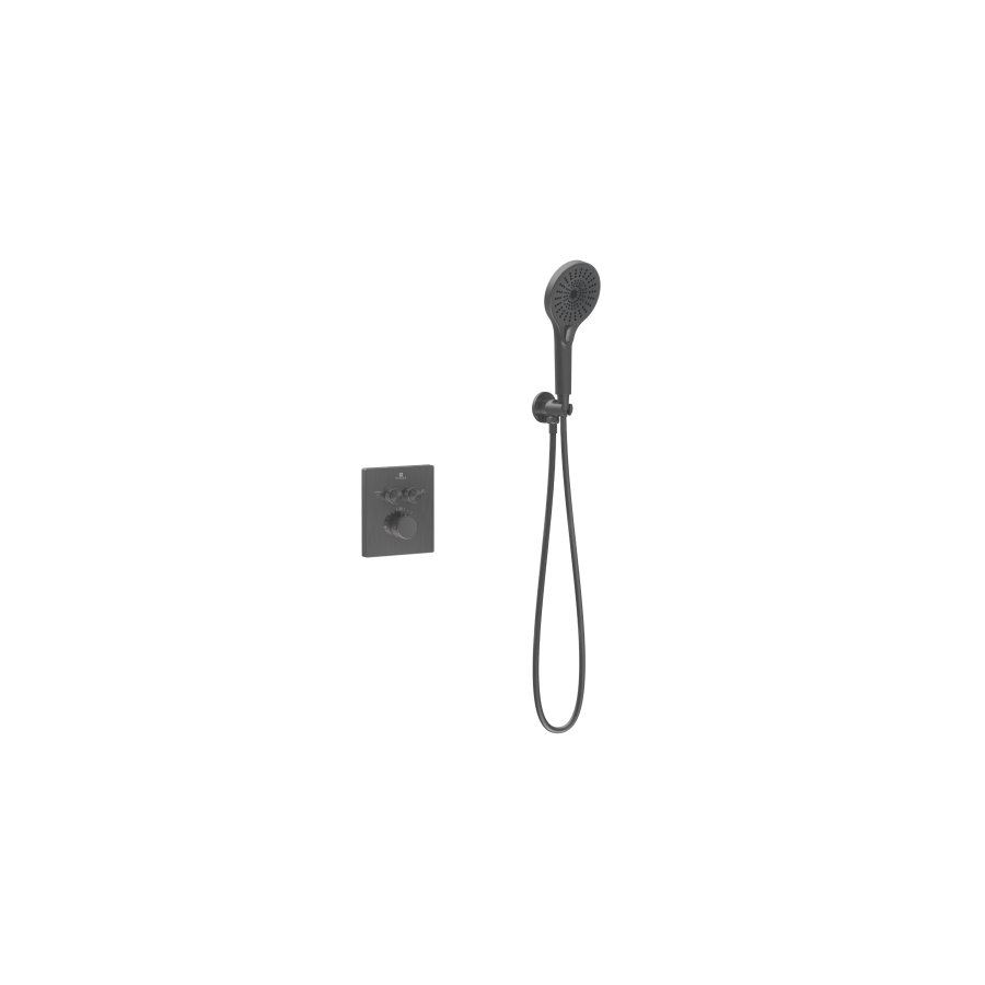 Душевой комплект Inspire VSFW-3I21MT5GM встраиваемый, термостат, двухрежимный, вороненая сталь