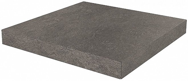Ступень угловая клееная Про Стоун антрацит  33x33x0,9