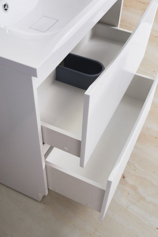 Тумба с раковиной напольная BelBagno MARINO 80 Bianco Lucido, раковина белая