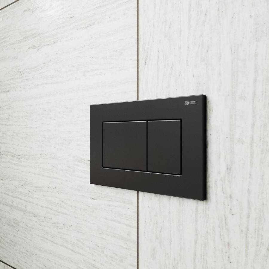 Клавиша смыва Point Ника PN44081BM для инсталляции, черная матовая