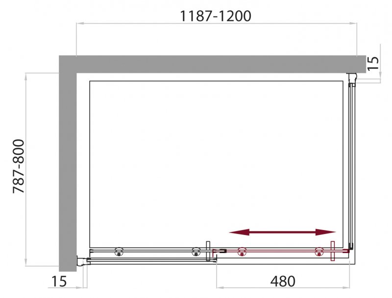 Душевой уголок BelBagno UNO-AH-1-120/100-C-Cr