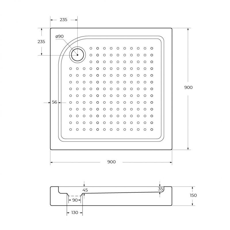Акриловый поддон BelBagno TRAY-BB-A-80-15-W