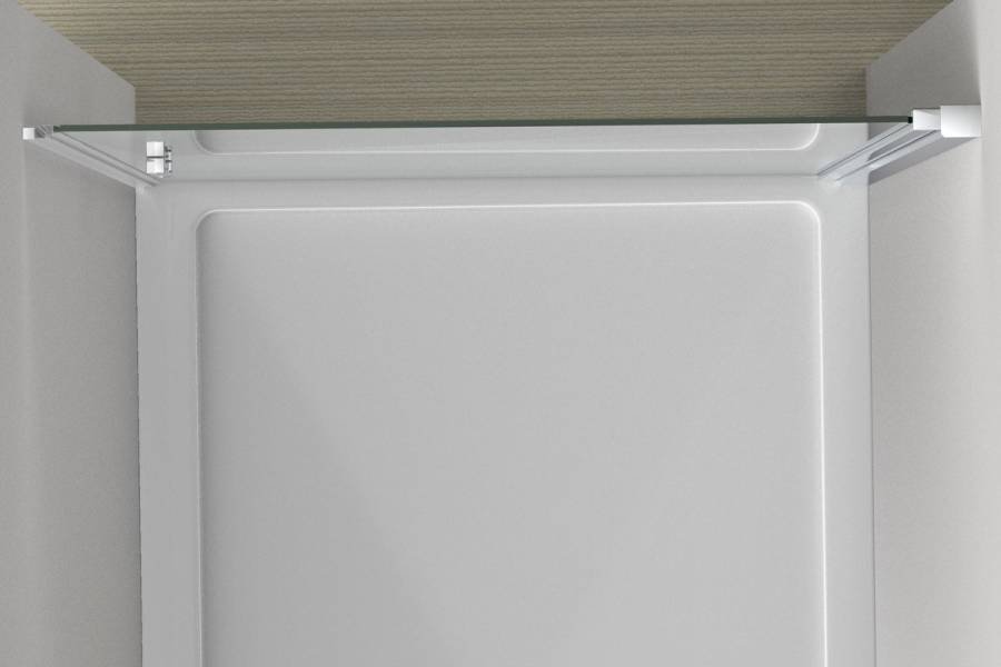 Душевая дверь Alpha VDP-3AL850CLB, черный матовый, стекло прозрачное