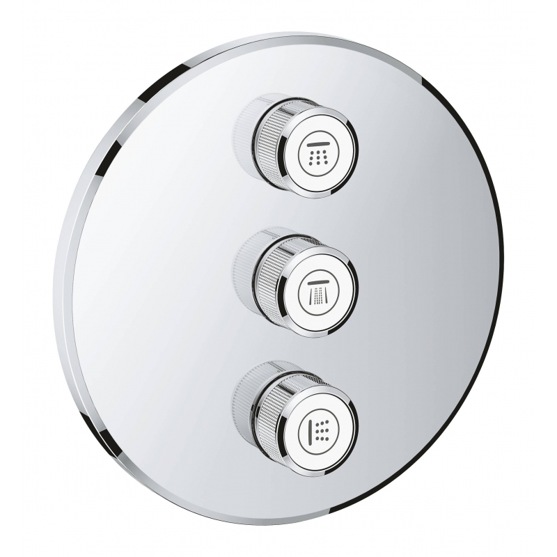 Внешняя часть вентиля GROHE Grohtherm SmartControl, на 3 выхода, хром (29122000)