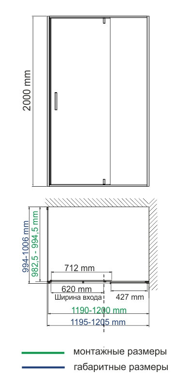 Aisch 55P10 Душевой уголок Wasserkraft