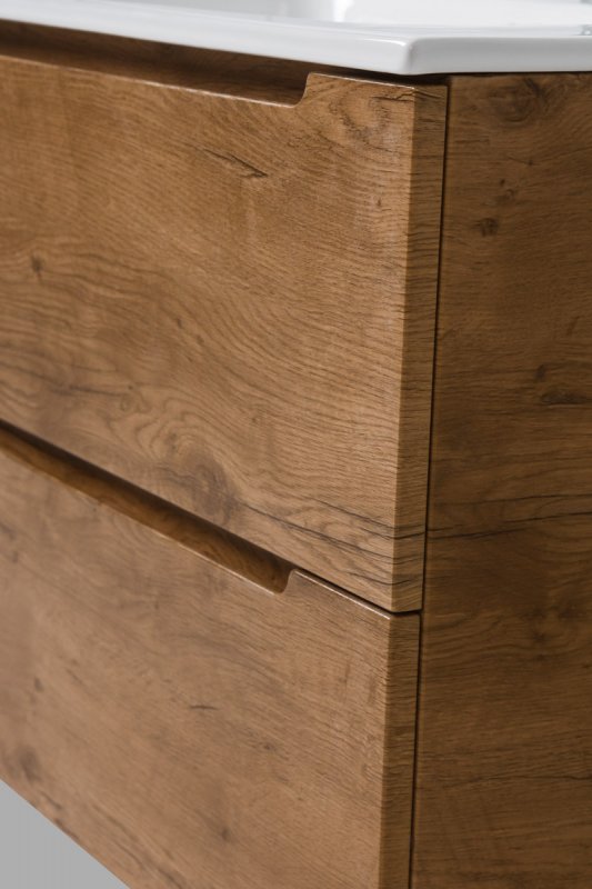 Тумба с раковиной подвесная BelBagno ETNA39-80 Rovere Nature, раковина белая