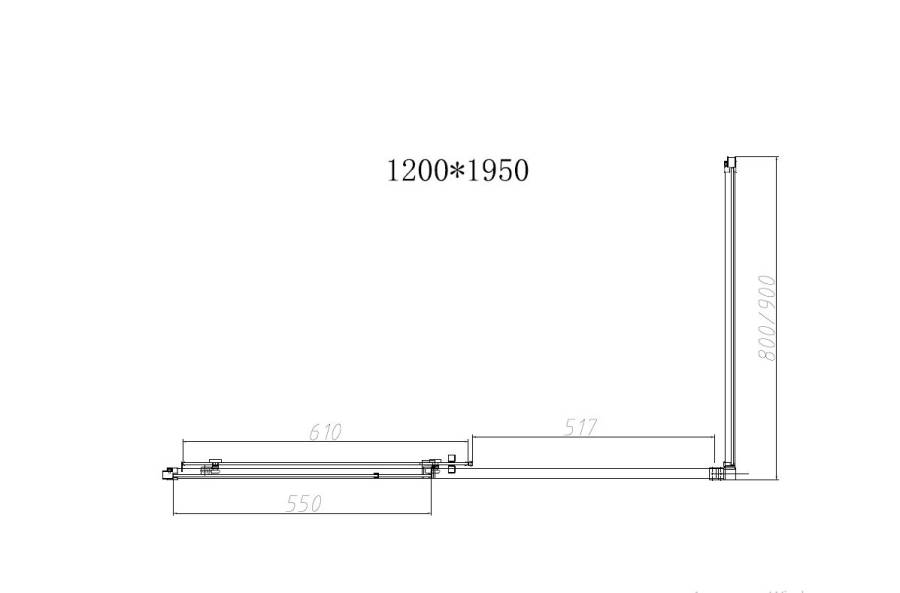 Душевой уголок Slim-N VSR-4SN9012CGB, 1200*900, черный, стекло тонированное
