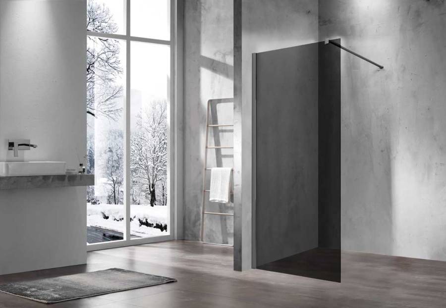 Душевая перегородка Walk-In VSW-1H120CGGM, 1200*2000, вороненая сталь, стекло тонированное