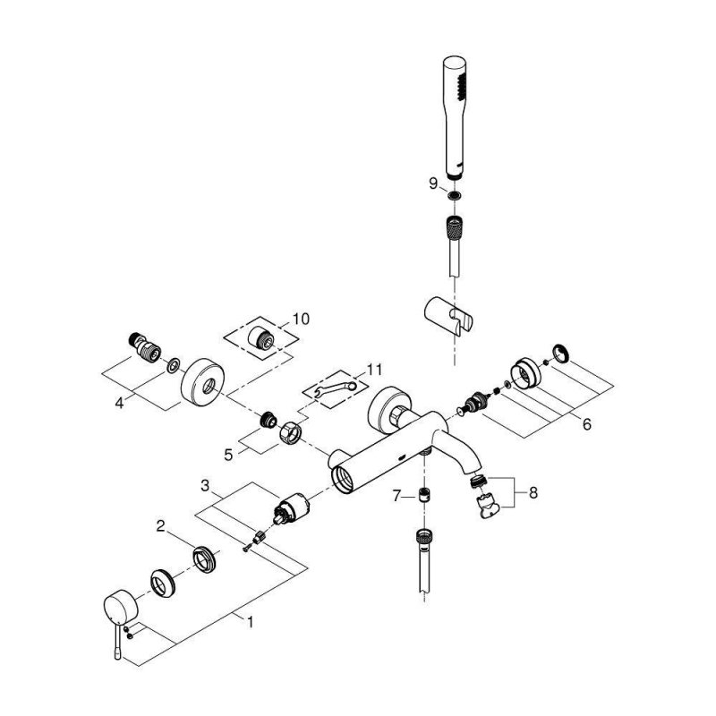 Смеситель для ванны Grohe Essence New 33628001 хром