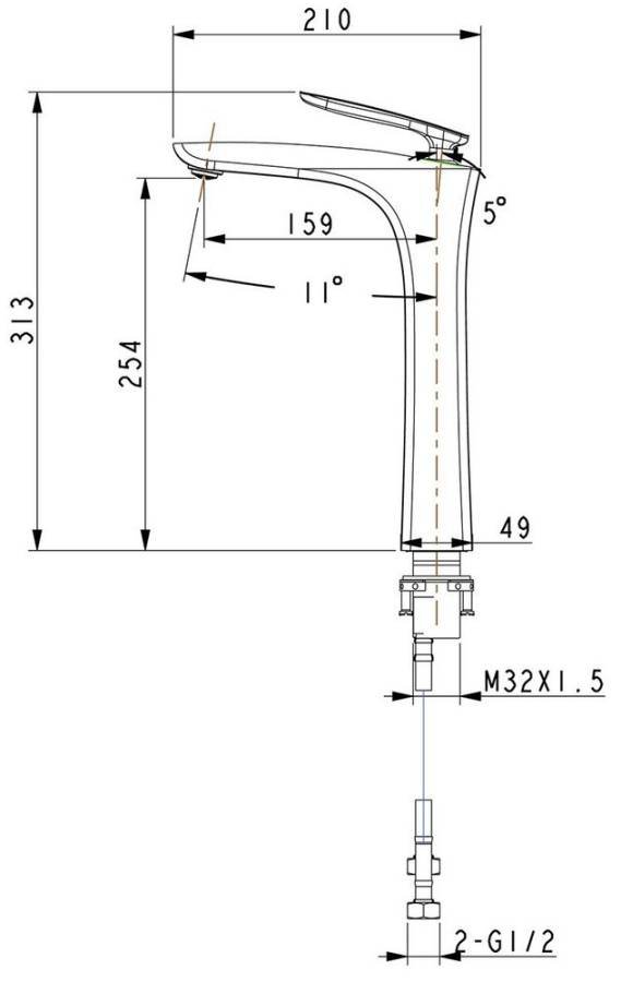 Смеситель Timo Helmi 4011/03F для раковины, черный матовый