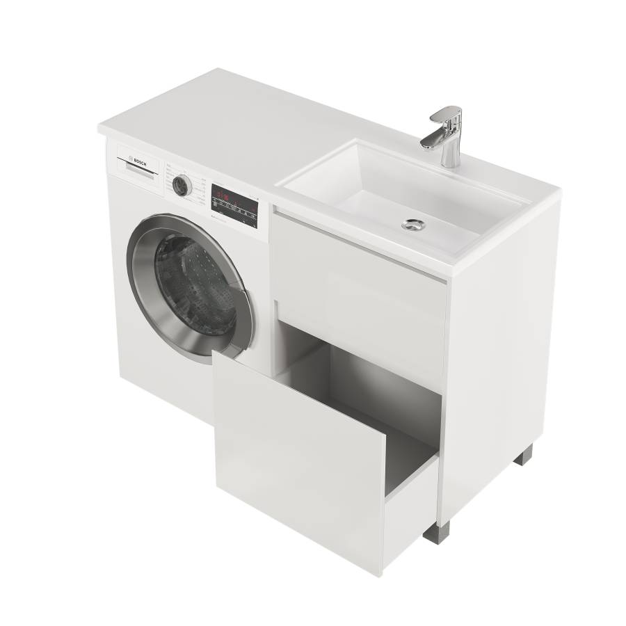 Тумба с раковиной напольная Creto Cafor White 110 правосторонняя
