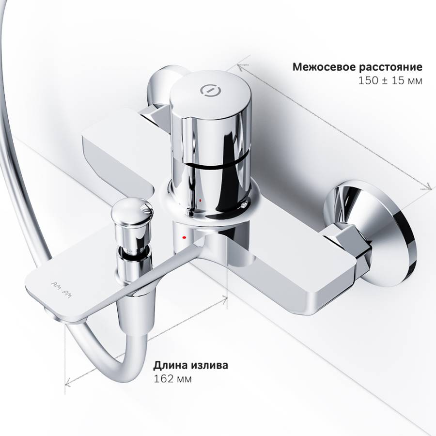 F85A10500 X-Joy, TouchReel Смеситель д/ванны/душа, Хром, шт.
