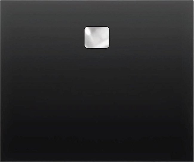 Акриловый душевой поддон Riho Basel 404 120x80 черный матовый, накладка хром DC141700000000S