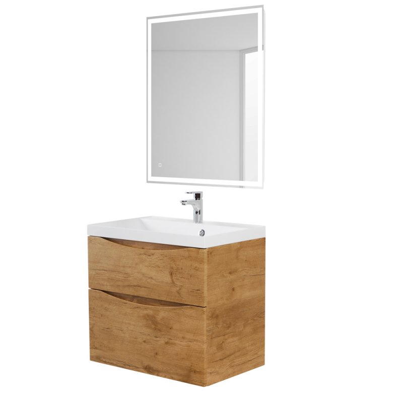 Тумба с раковиной подвесная BelBagno MARINO-H60 70 Bianco Lucido, раковина белая