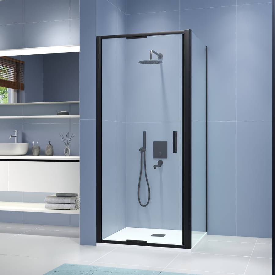 Душевой уголок 100*120*195 RGW SV-145B (SV-05B + Z-050-2B) Прямоуг./Чёрный/Прозрачное/8 мм (Easy)