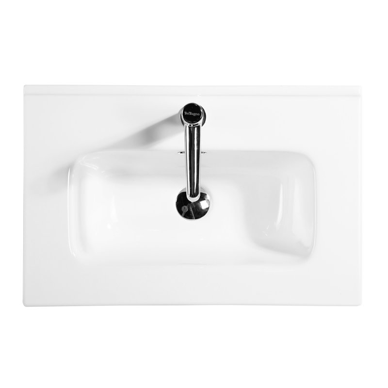 Тумба с раковиной подвесная BelBagno KRAFT 39-70 Rovere Tabacco, раковина белая