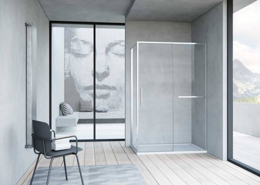 Душевой уголок Slim Soft VSR-1SS1014CL, 1400*1000, хром, стекло прозрачное