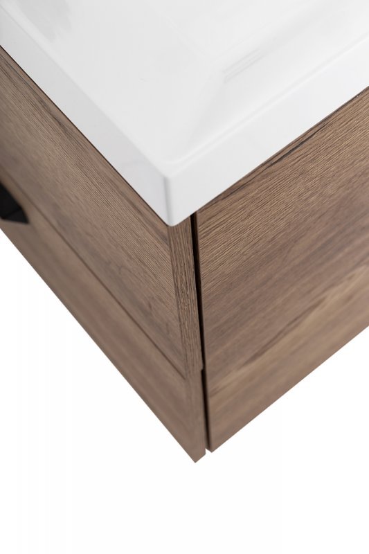 Тумба с раковиной подвесная  BelBagno AURORA 70 Rovere Tabacco, раковина белая