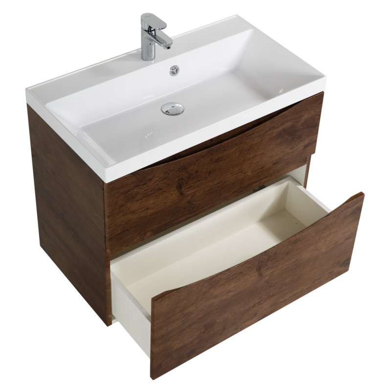 Тумба с раковиной подвесная BelBagno MARINO-H60 80 Bianco Lucido, раковина белая