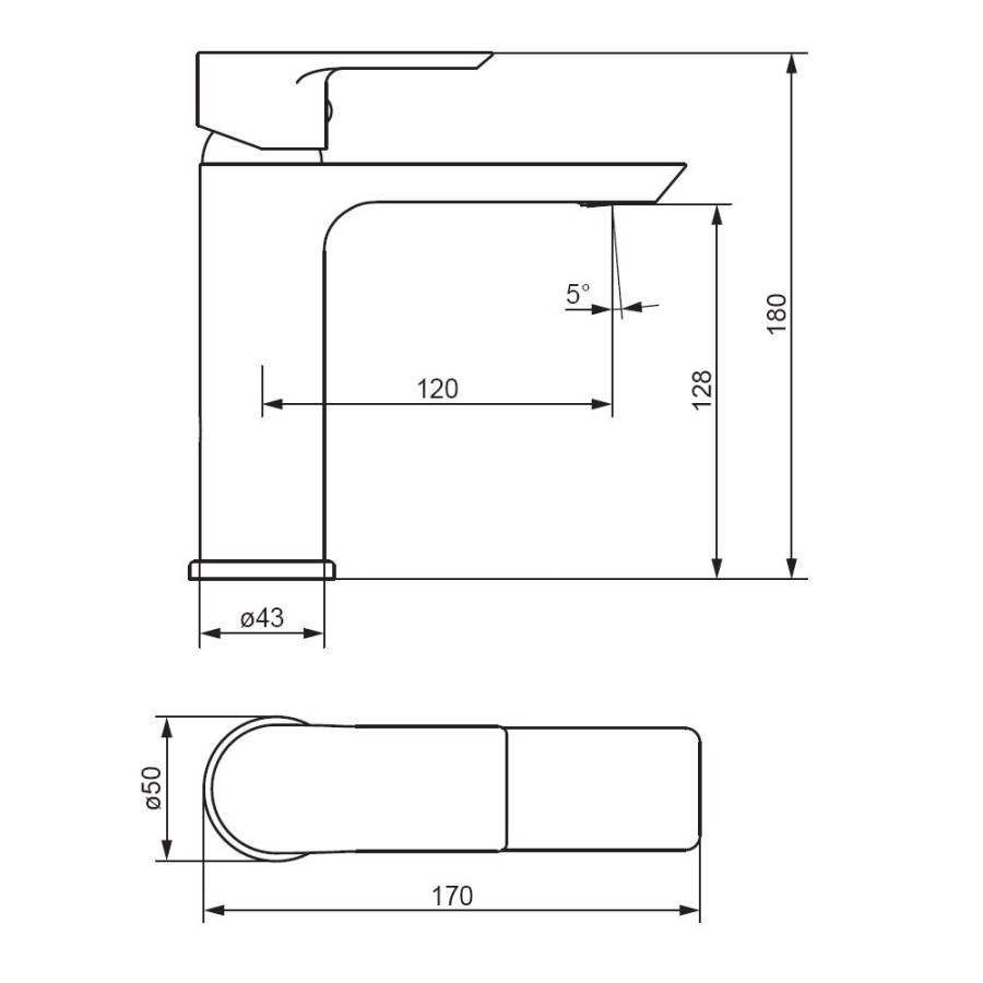 470210300 Apollo Cмеситель для умывальника, черный