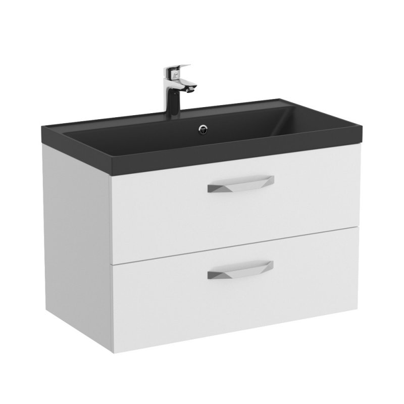 Тумба с раковиной подвесная  BelBagno AURORA 90 Rovere Tabacco, раковина белая