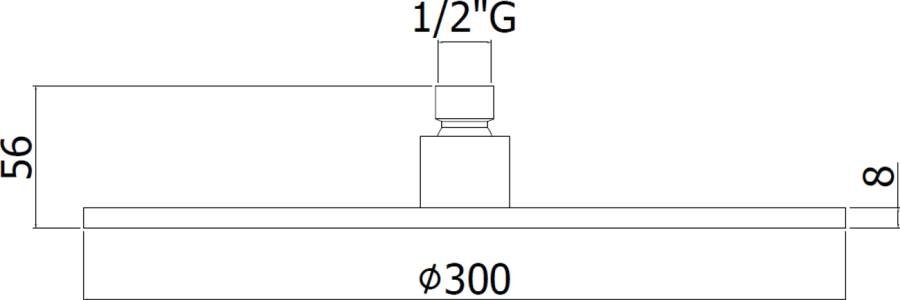 Верхний душ Paffoni Synkro King 30 ZSOF079NO
