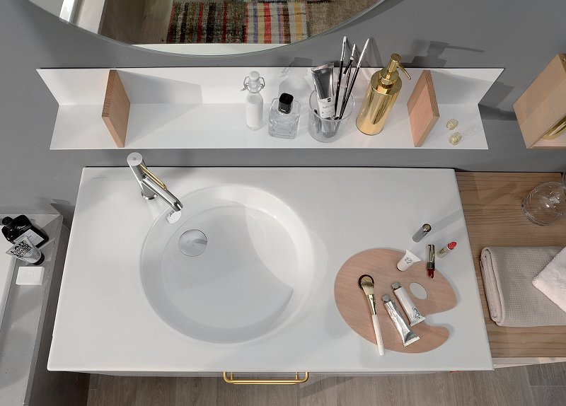 Раковина Jacob Delafon Odeon Rive Gauche EXAU112-Z-00, 100 см, шт