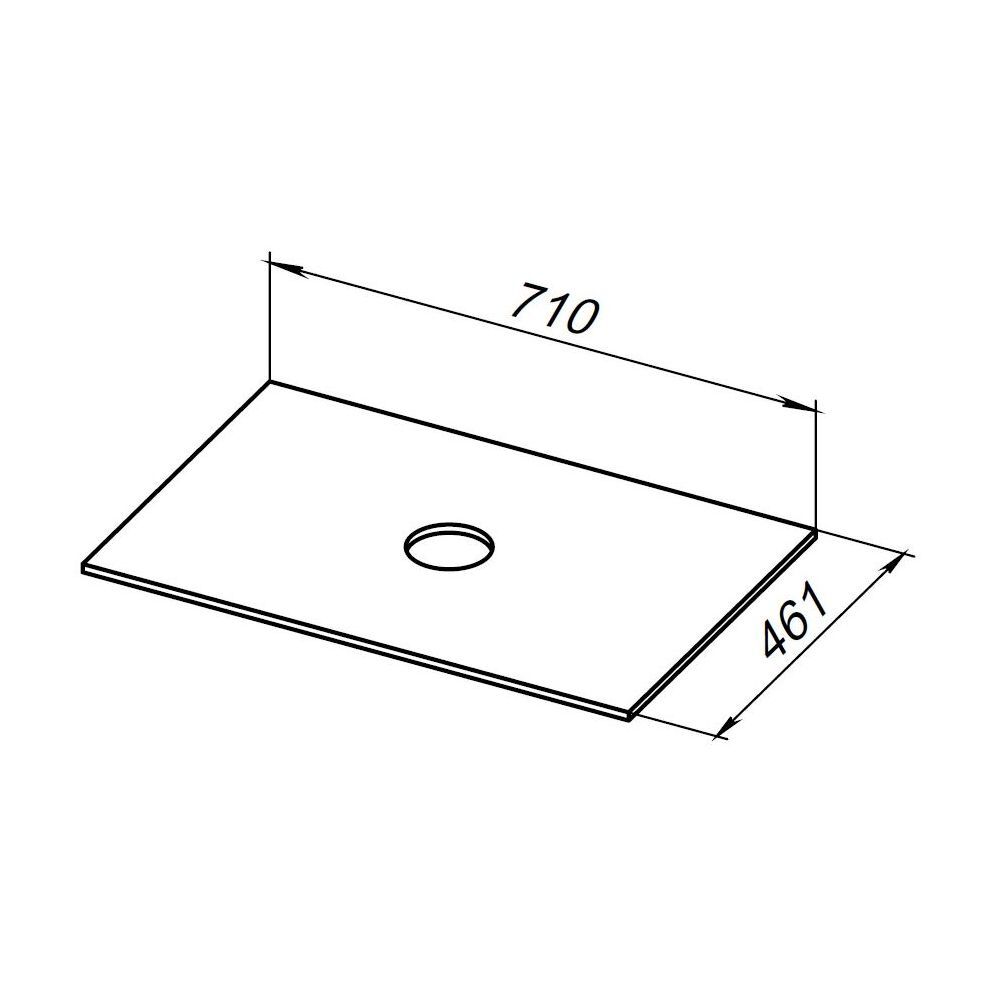 1.32022.DG-S REALITY Столешница 71, dark grey structure (274550), шт