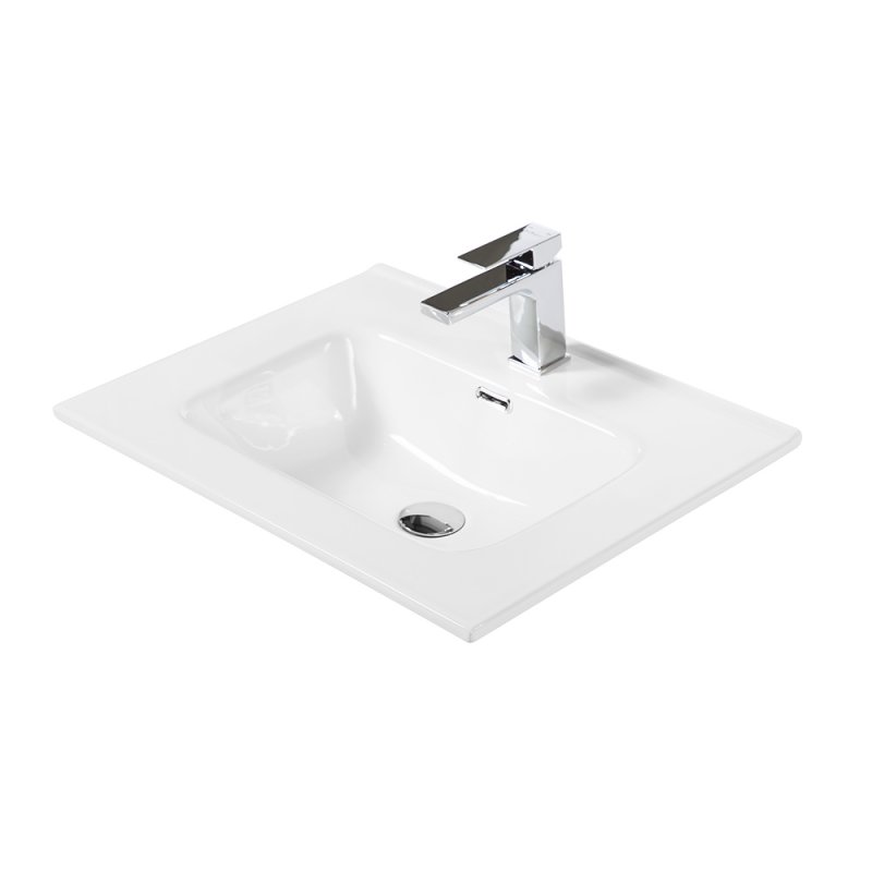 Тумба с раковиной подвесная BelBagno ETNA 60 Rovere Bianco, раковина белая