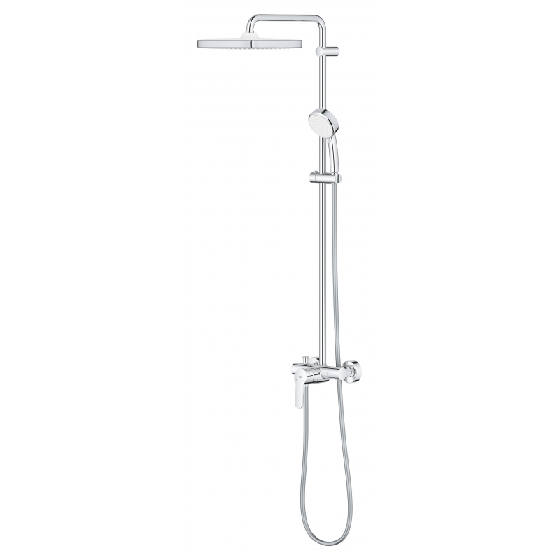 Душевая система поворотная со смесителем Grohe Tempesta Cosmopolitan 250, хром / белый (26692000)