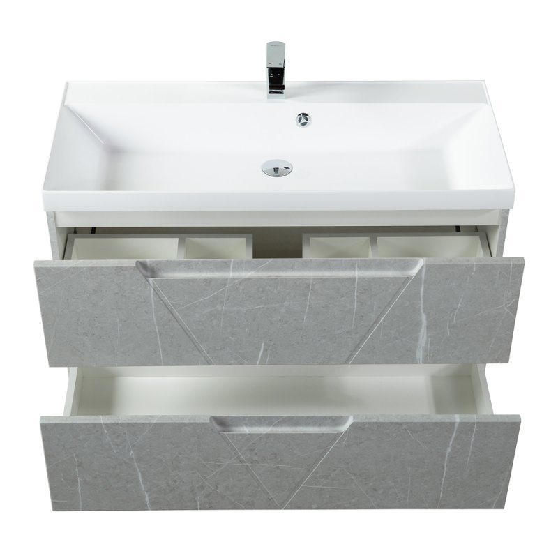 Тумба с раковиной подвесная BelBagno VITTORIA 90 Bianco Lucido-P, раковина белая