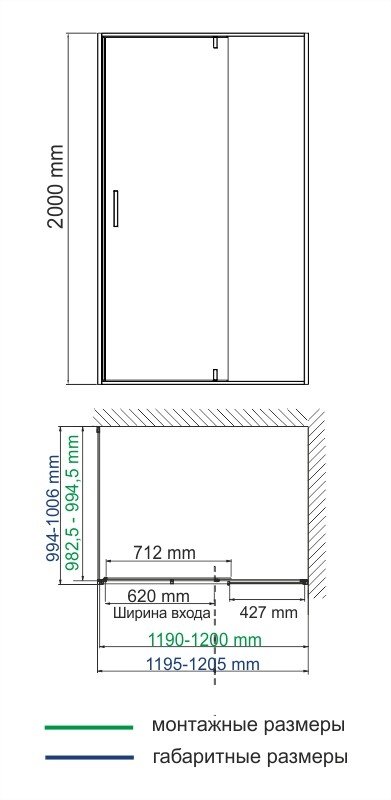 Elbe 74P10 Душевой уголок Wasserkraft