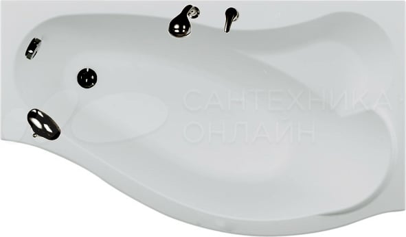 Акриловая ванна Aquanet Palma 170x90/60 R (с каркасом)
