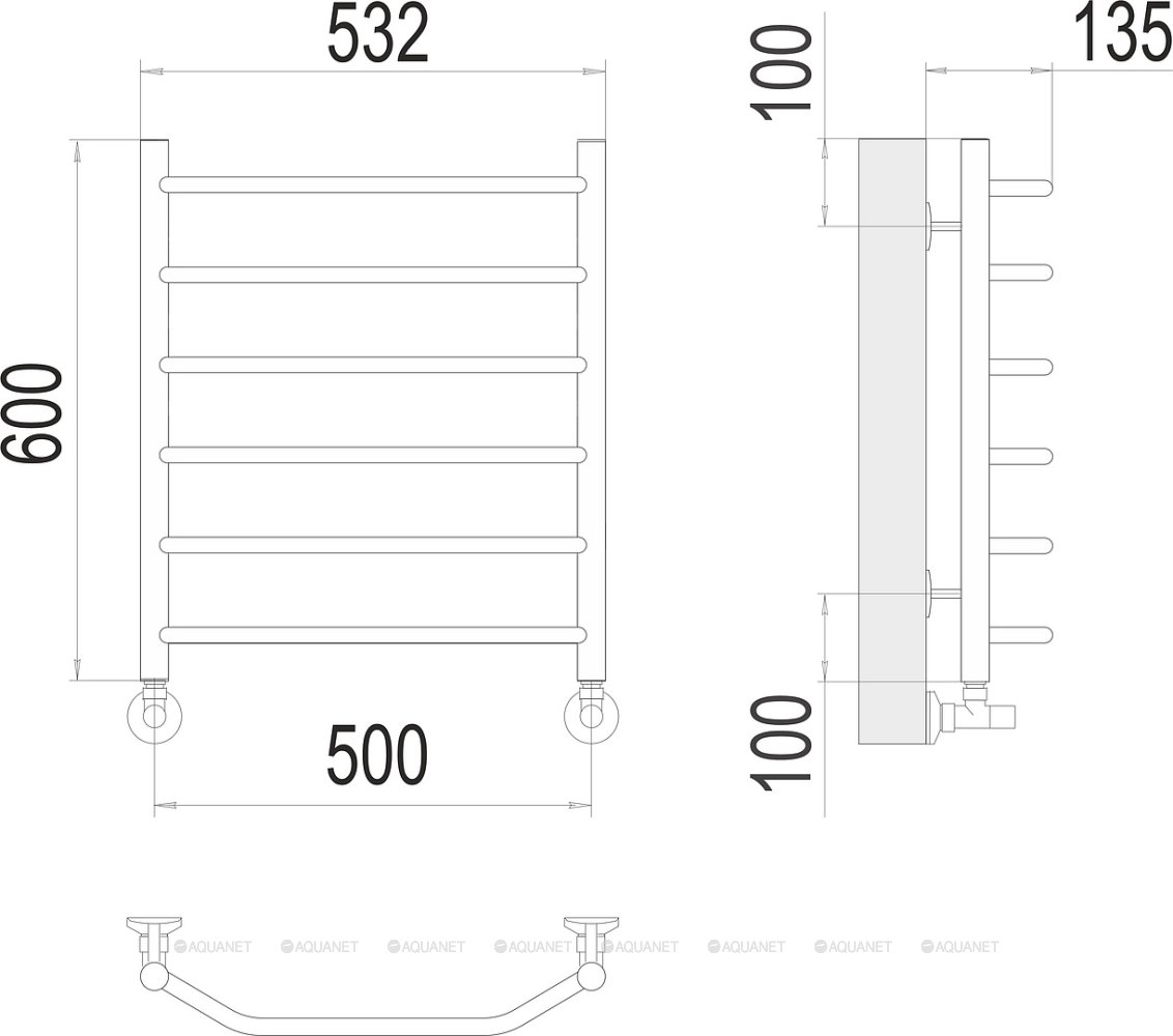 Полотенцесушитель Terminus Виктория П6 500х600