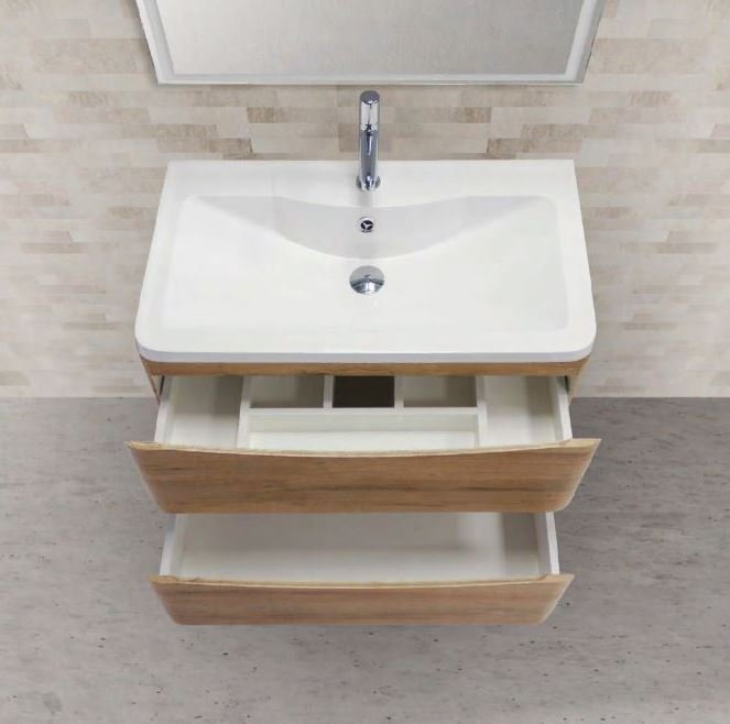 Тумба с раковиной подвесная  BelBagno ACQUA 100 Pino Scania, раковина белая