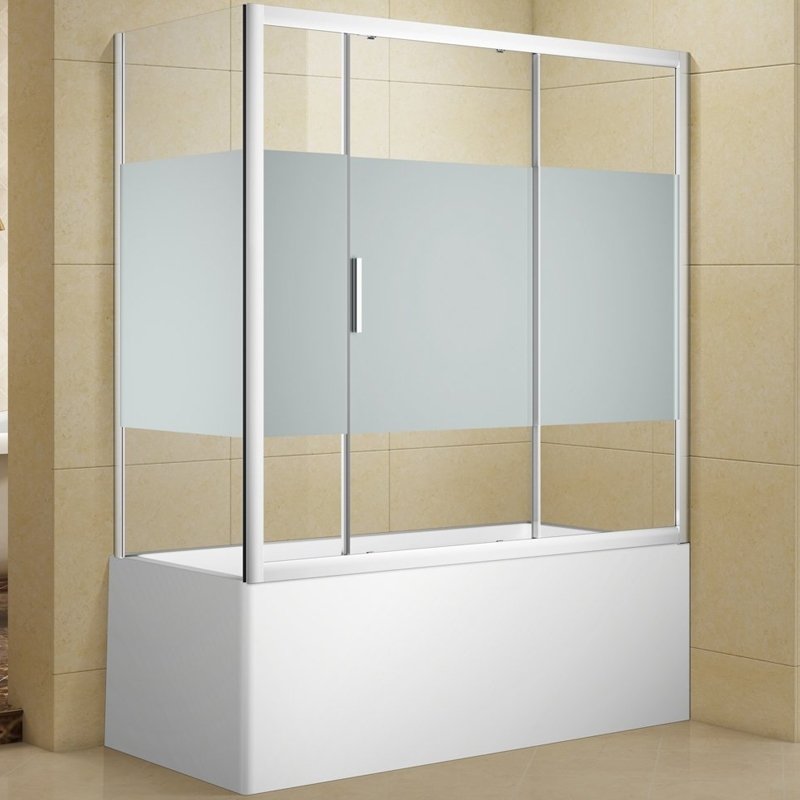 Шторка для ванны Aquanet Practic AE10-B-170H150U-CP, прозрачное стекло