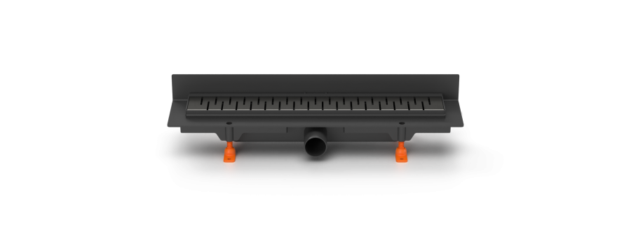 Душевой лоток 45 см Creto Snake CRE-450 SB-P с решеткой, черный