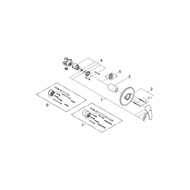 Смеситель для душа Grohe Euroeco 32742000 хром