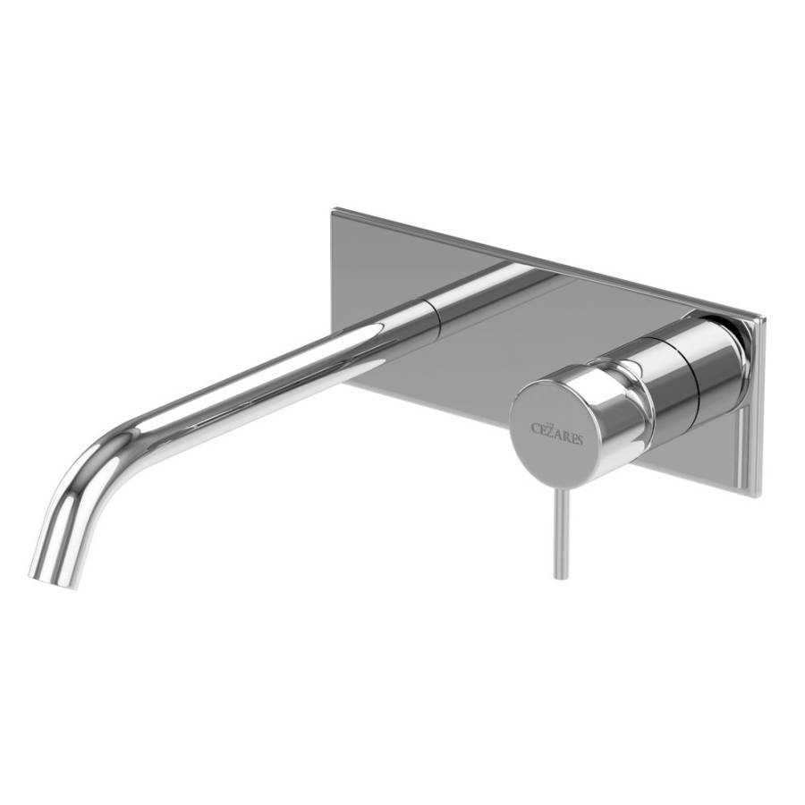 LEAF-BLI1-20-L-01-W0 Смеситель для раковины встраиваемый однорычажный, с тонкой ручкой, на единой площадке Исполнение: Хром 