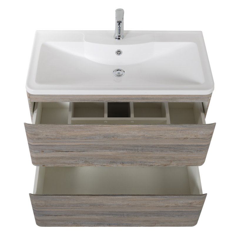 Тумба с раковиной напольная BelBagno ALBANO 90 Rovere Rustico, раковина белая