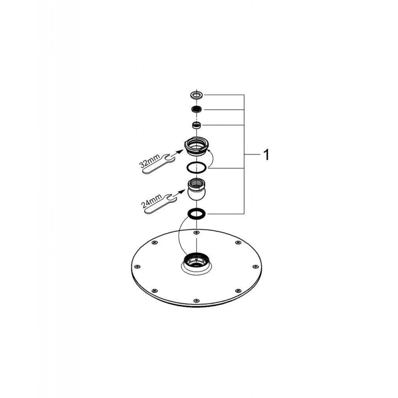 Верхний душ GROHE Rainshower Cosmopolitan 210, хром (28373000)