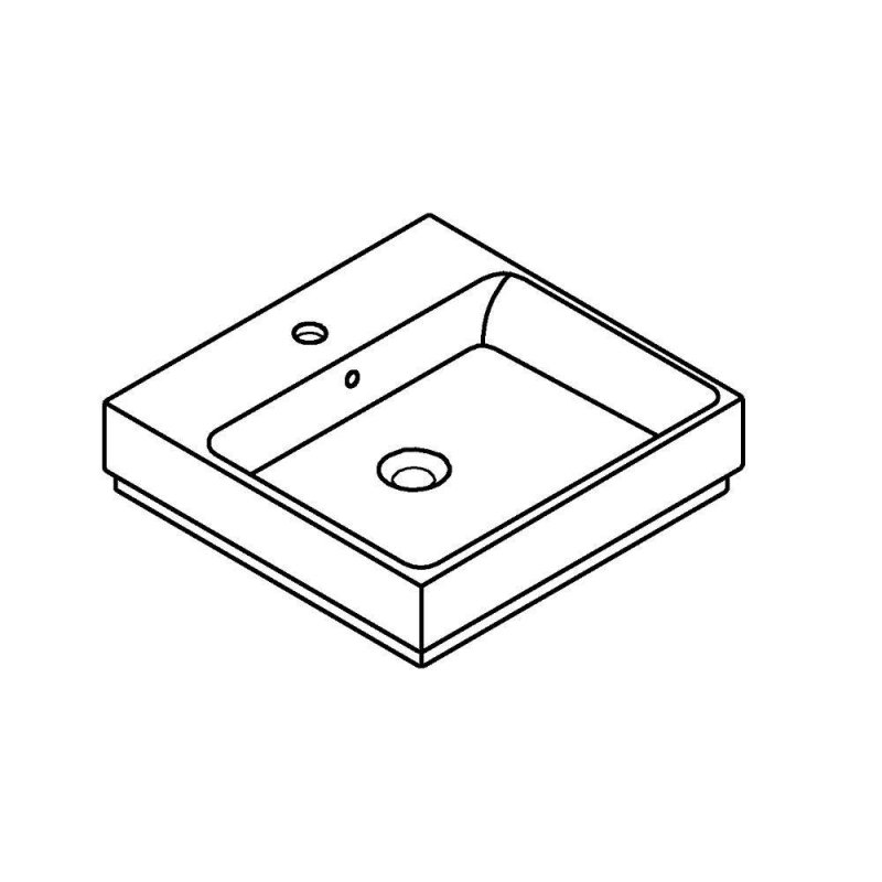 Раковина накладная, 50 см, GROHE Cube Ceramic, альпин-белый, (3947800H)