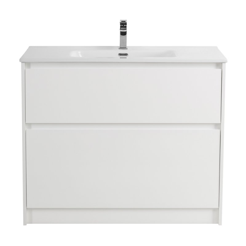 Тумба с керамической раковиной напольная BelBagno KRAFT 60 Rovere Tabacco, раковина BB600ETL белая