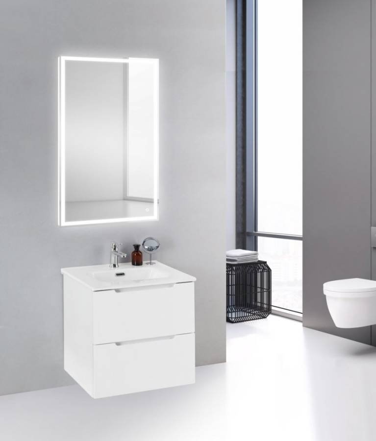 Тумба с раковиной подвесная BelBagno ETNA39-50  Rovere Moro, раковина белая