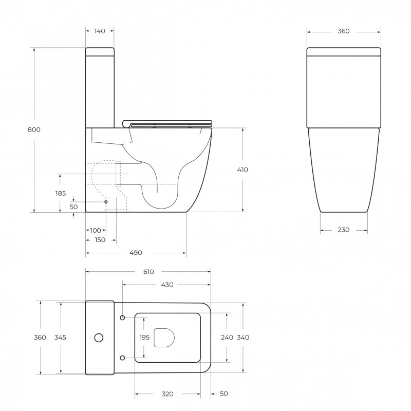 LUCE Бачок BB2197T